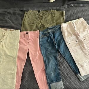 Lot of 5 pants - Size 4s - J.Crew, Banana Republic, Old Navy